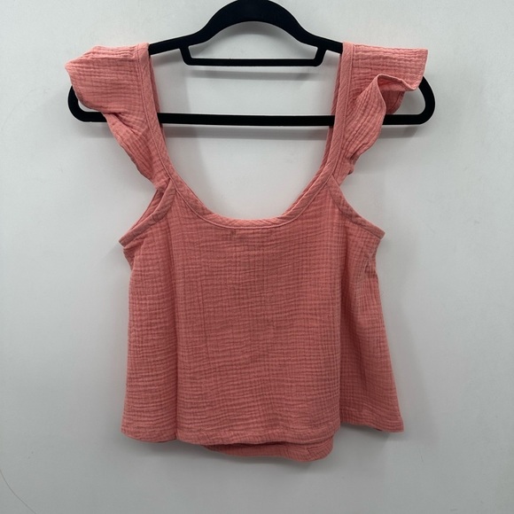 MARINE LAYER JUDE FLUTTER sleeve waffle cottagecore boho womans tank NWT XS - Picture 3 of 11